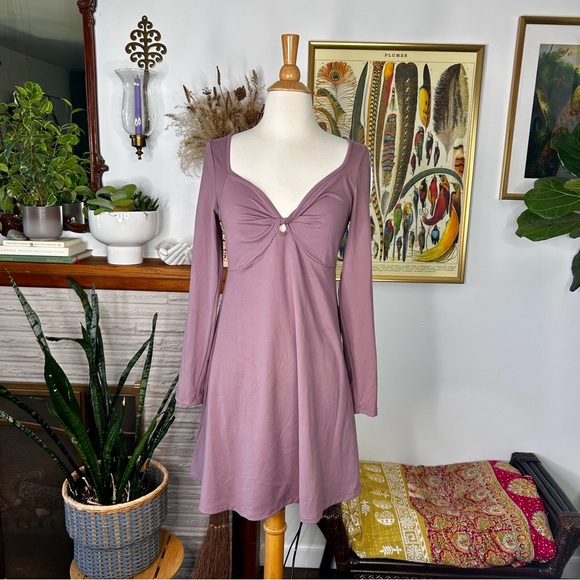 wild fable Dresses & Skirts - Wild Fable Mauve Long Sleeve Mini Dress